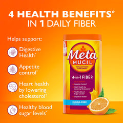 Metamucil daily fiber scoop ready to mix into a drink