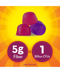 Metamucil Blackberry flavor gummies with no sugar added for a lighter snack.