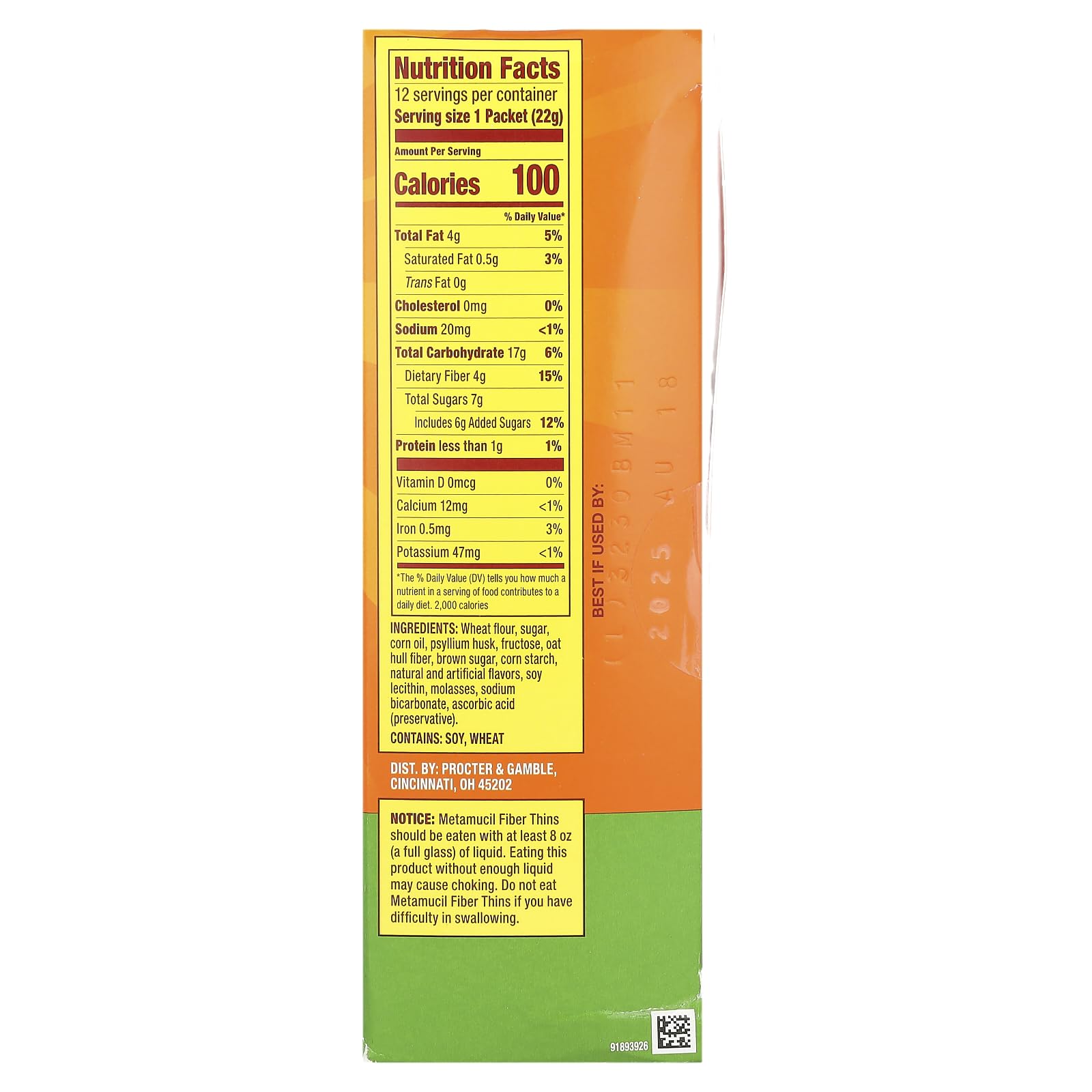 Metamucil Apple Crisp wafers image, tasty fiber snack for daily routines.
