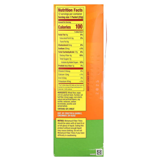 Metamucil Apple Crisp wafers image, tasty fiber snack for daily routines.