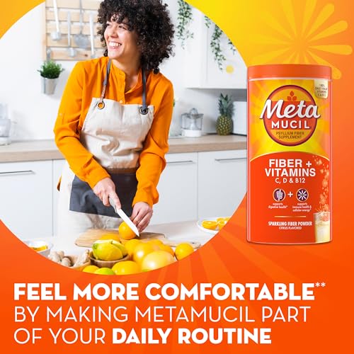 Store-ready Metamucil packaging on a shelf for daily routine.