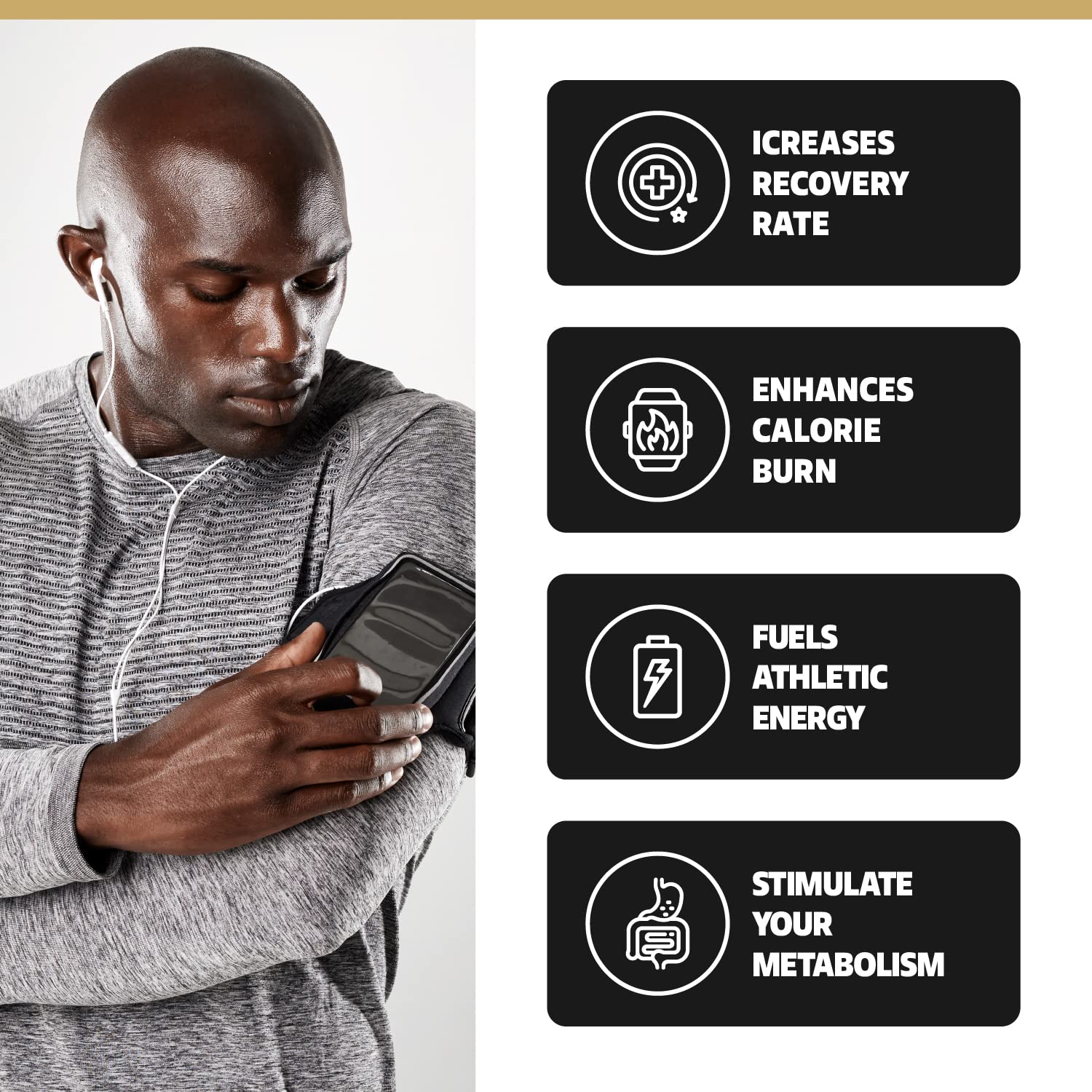 Close-up of MetCon label highlighting natural ingredients