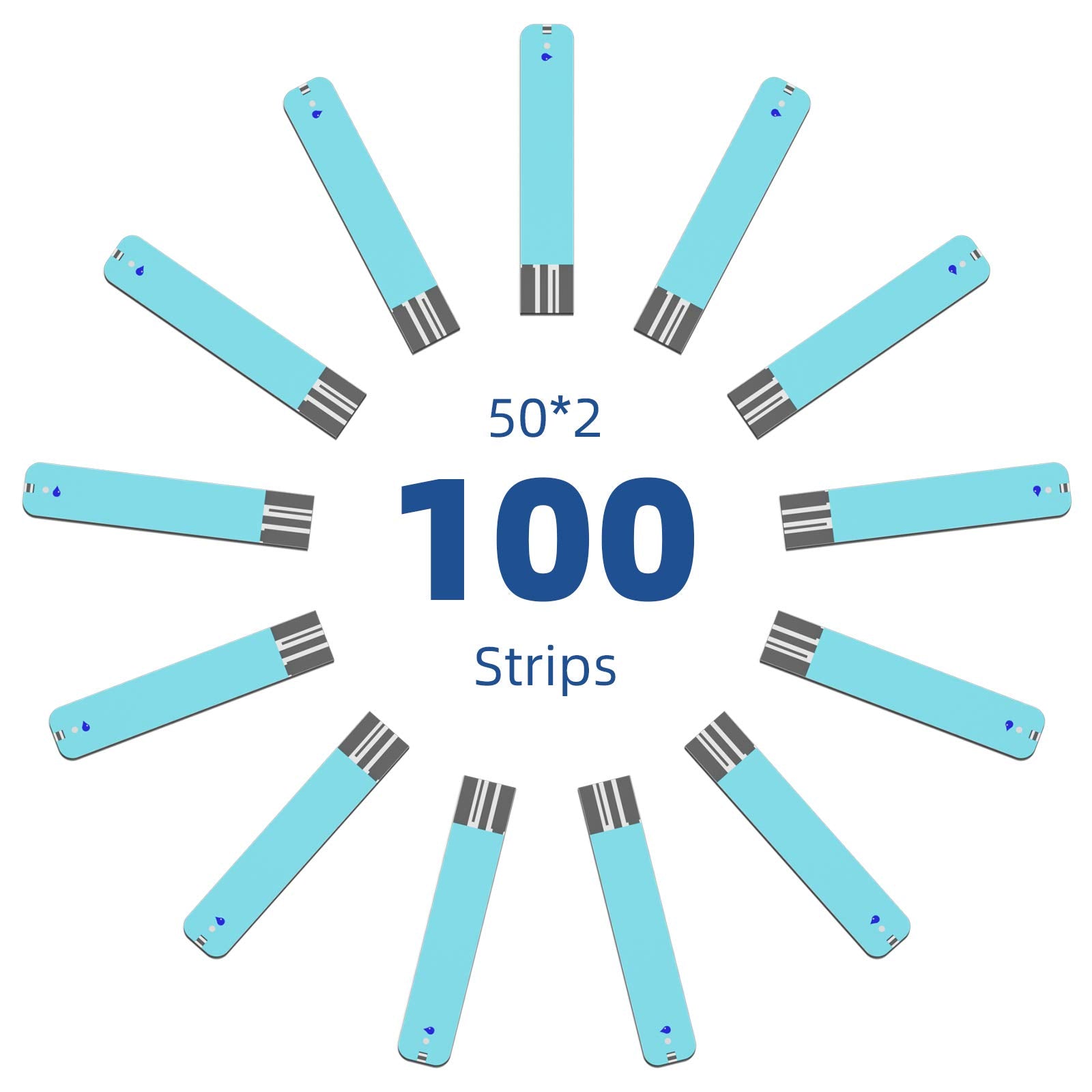 Metene TD-4116 strip close-up demonstrates correct orientation for accurate reading.