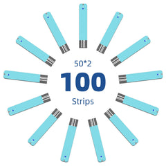 Metene TD-4116 strip close-up demonstrates correct orientation for accurate reading.