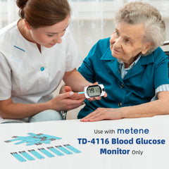 Metene TD-4116 test strips come in a 200-count box.
