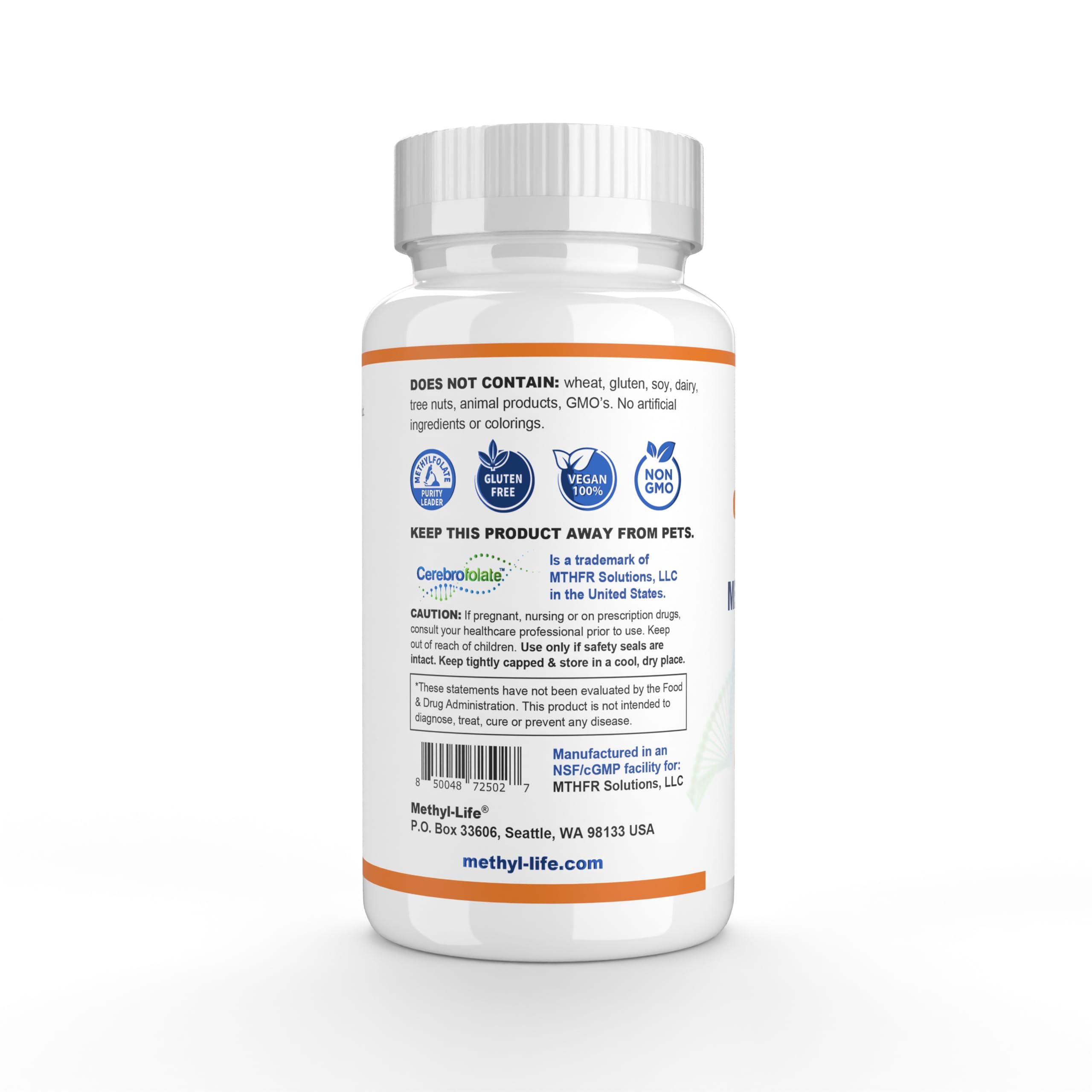Methyl-Life USA-made facility, emphasizing strict quality standards.
