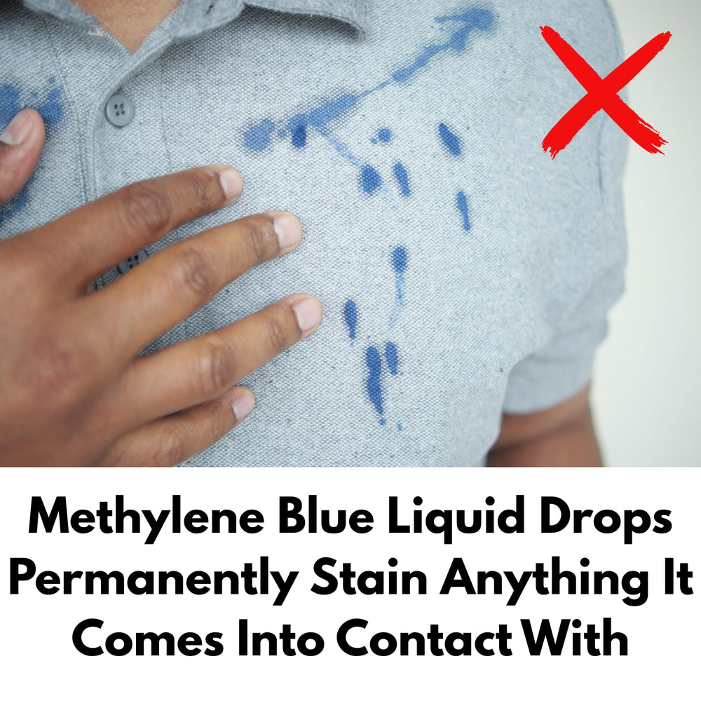 Bottle of methylene blue tablets stored for secure, accessible use
