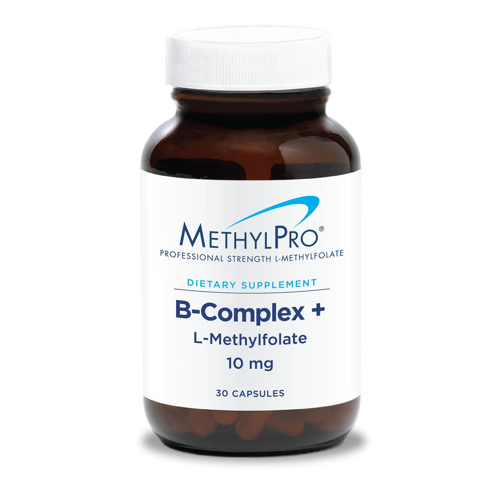 MethylPro B Complex bottle cap showing easy daily energy support.
