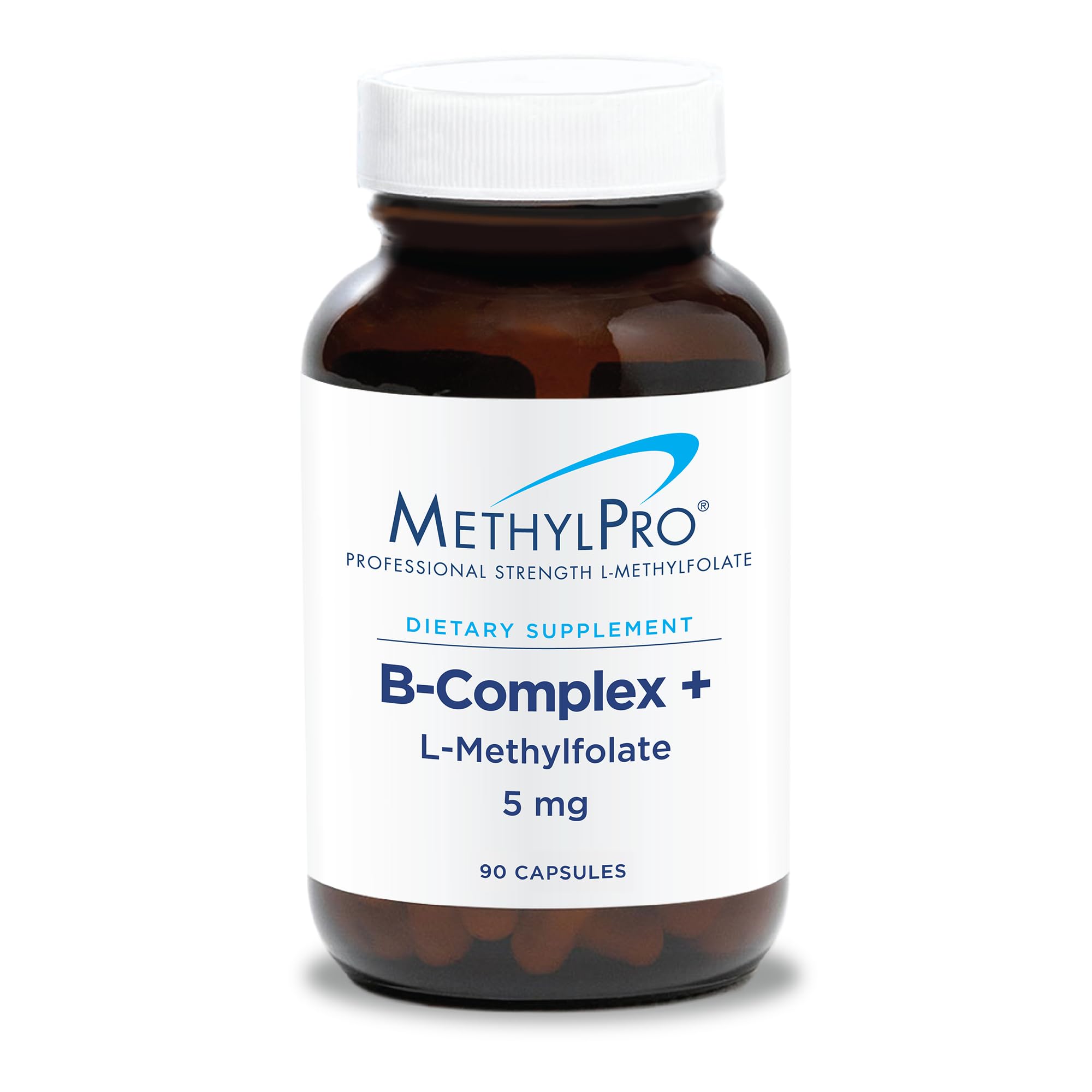 MethylPro B Complex bottle label highlighting methylated vitamins for daily energy support