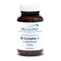 MethylPro B Complex bottle with L-Methylfolate for energy metabolism support