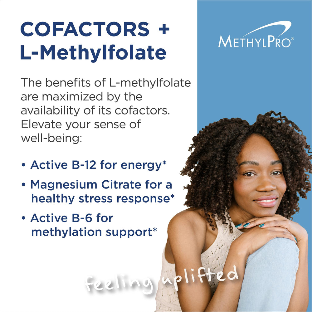 Close-up of the MethylPro label highlighting active folate and methylation support.