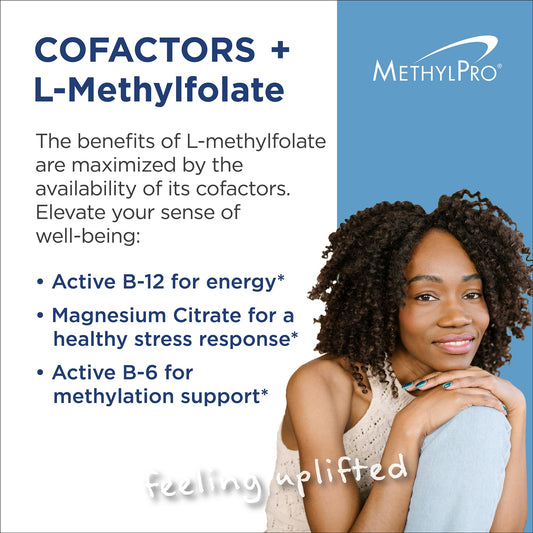 Close-up of the MethylPro label highlighting active folate and methylation support.