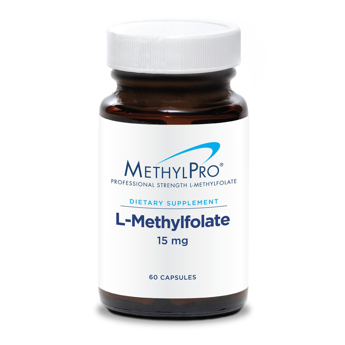 MethylPro L-Methylfolate 15 mg bottle shows bioavailable folate for brain support