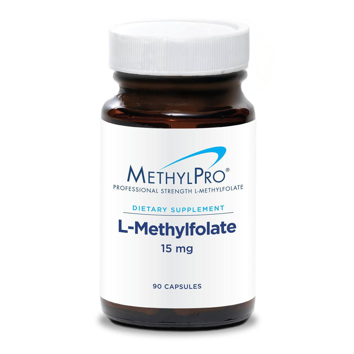 MethylPro L-Methylfolate 15 mg bottle shown for brain health support and daily use