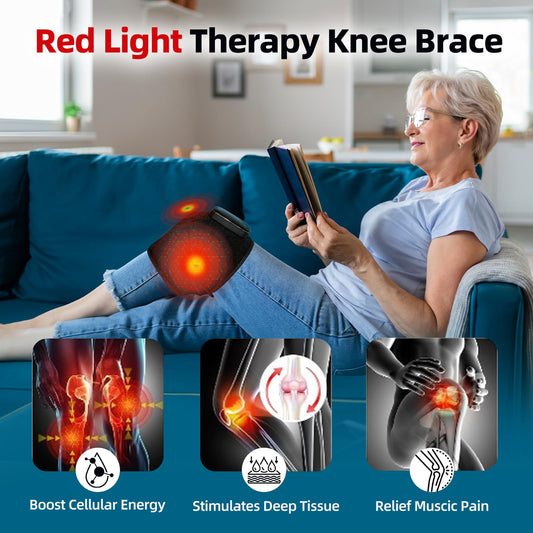 METIKO knee wrap side view with adjustable strap for secure fit
