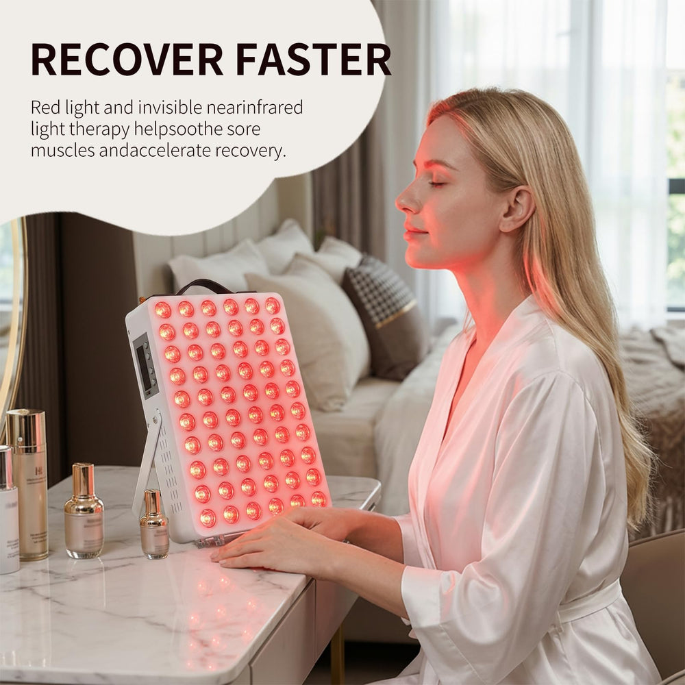 METIKO red-light panel in a home room setup for easy use