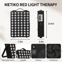 METIKO LED array panel emitting dual wavelengths for broad coverage.