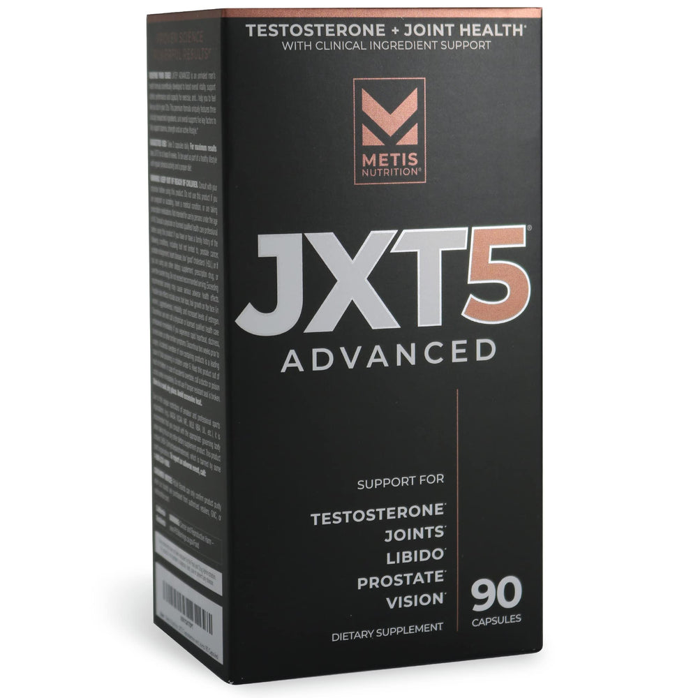 METISNutrition JXT5 bottle front showing 90 capsules for daily support