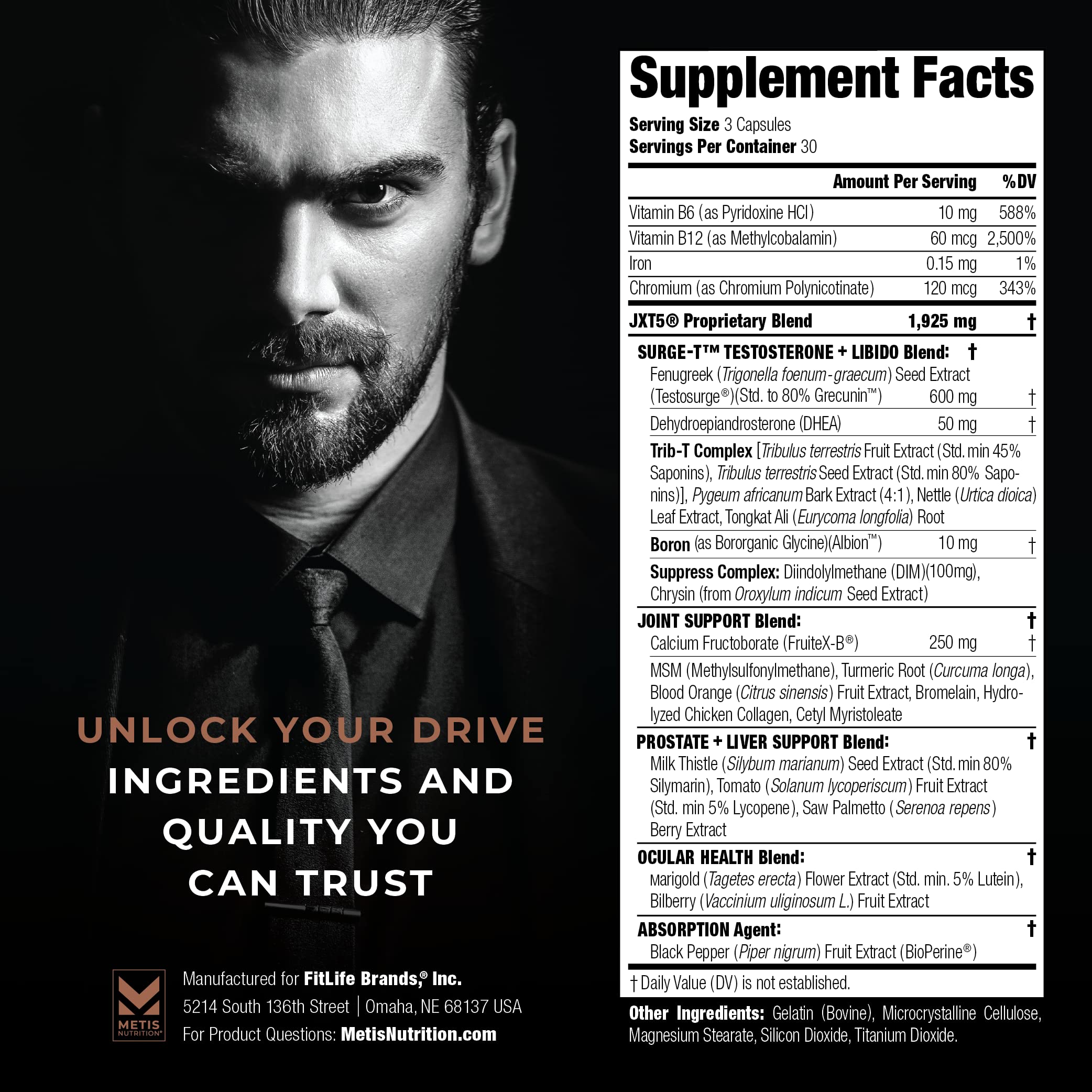 METISNutrition JXT5 capsules being poured for easy daily dosage