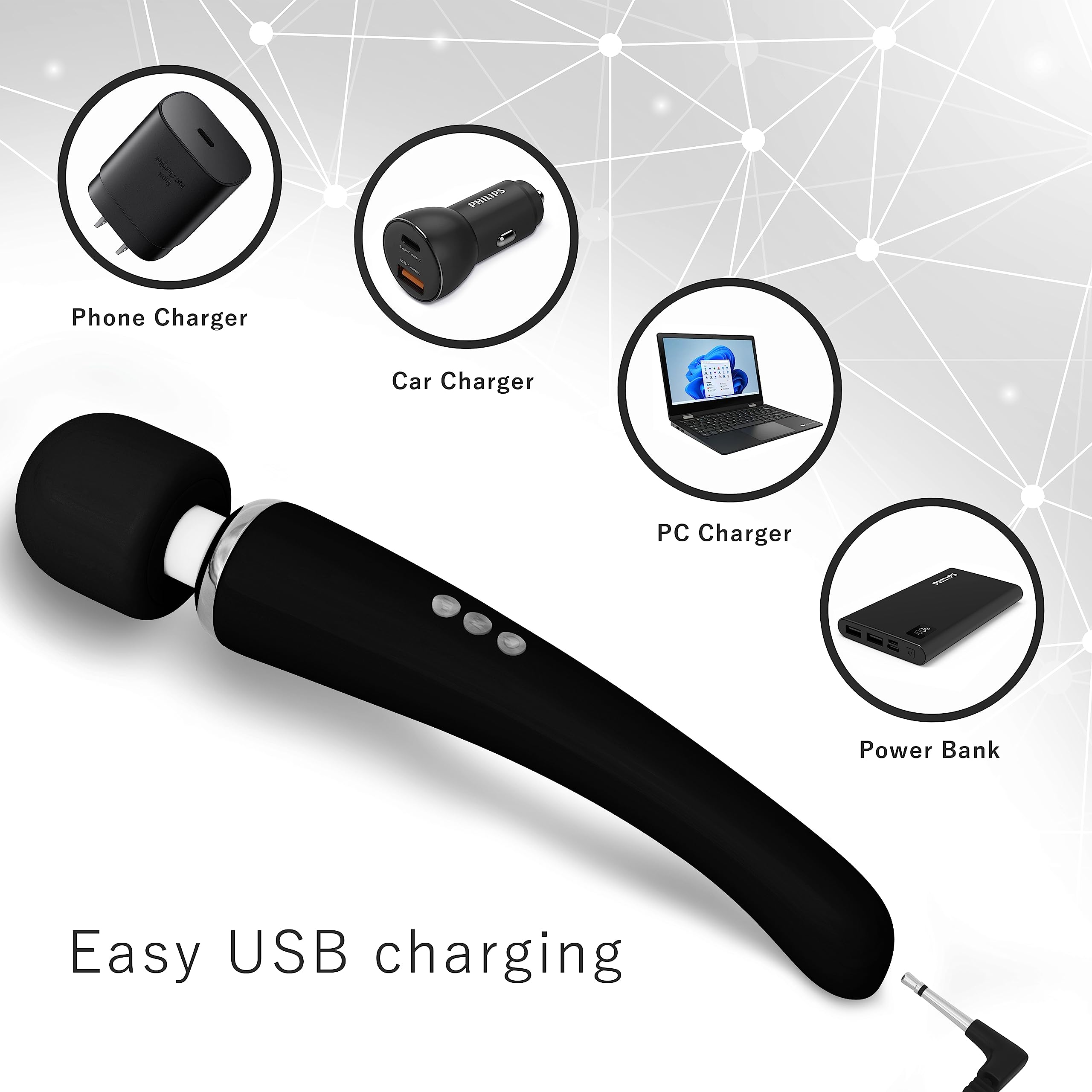 Metooka massager easy to clean surface for quick hygiene.