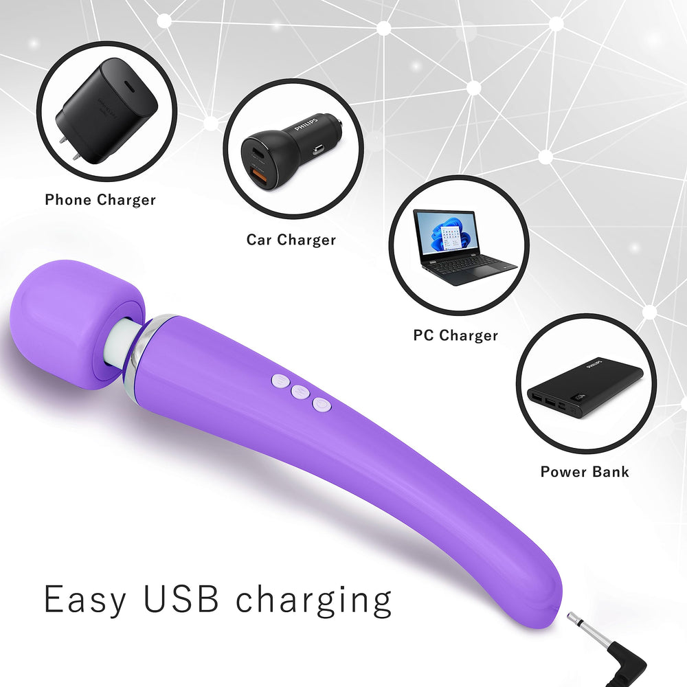 Metooka ergonomic grip ensures secure handling during longer massage sessions.