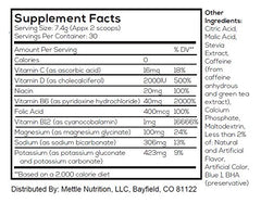 Mettle Energy with B-complex and vitamin D, highlighting daily vitality.