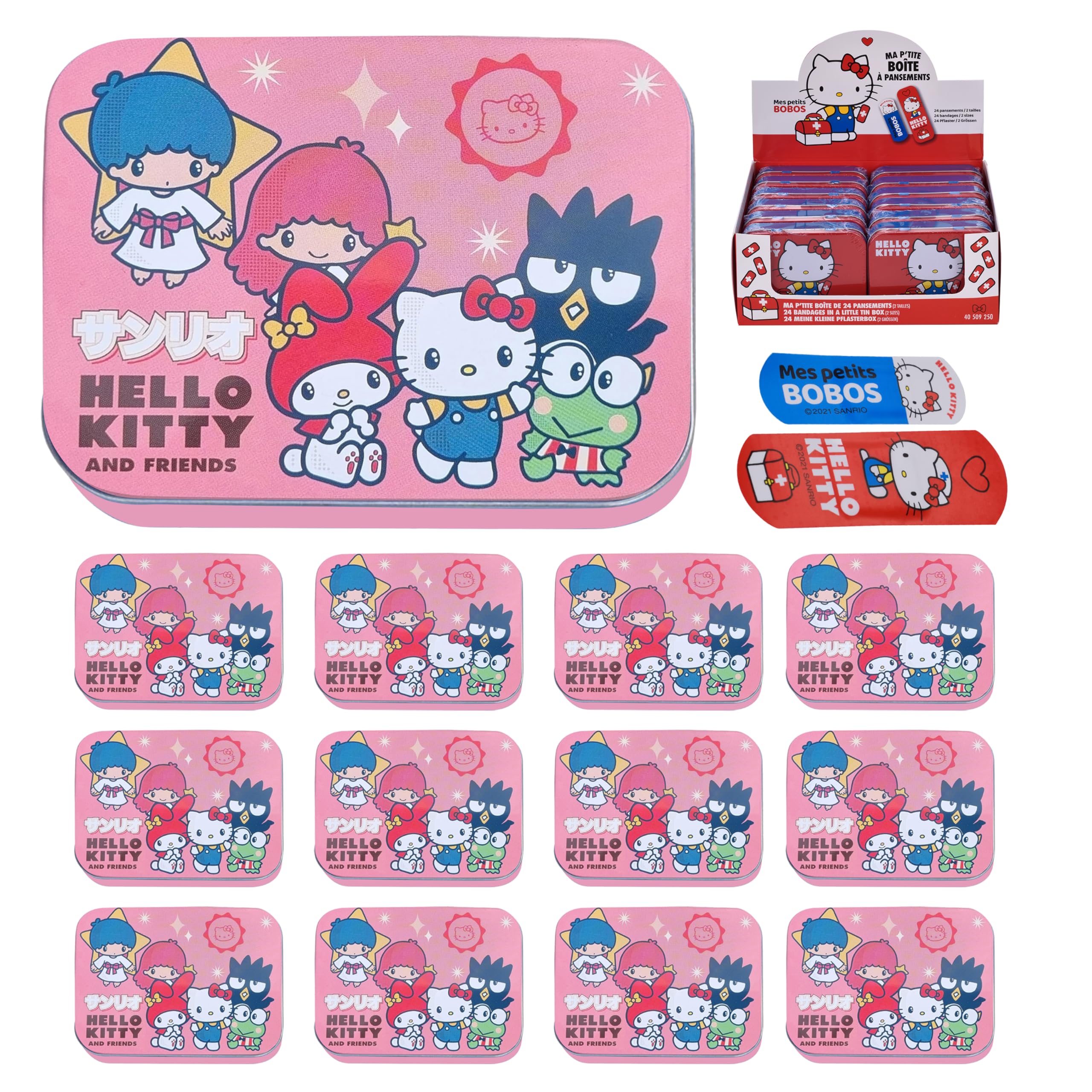 Mevsim Store Hello Kitty plaster tin in a backpack for on the go kid-friendly first aid