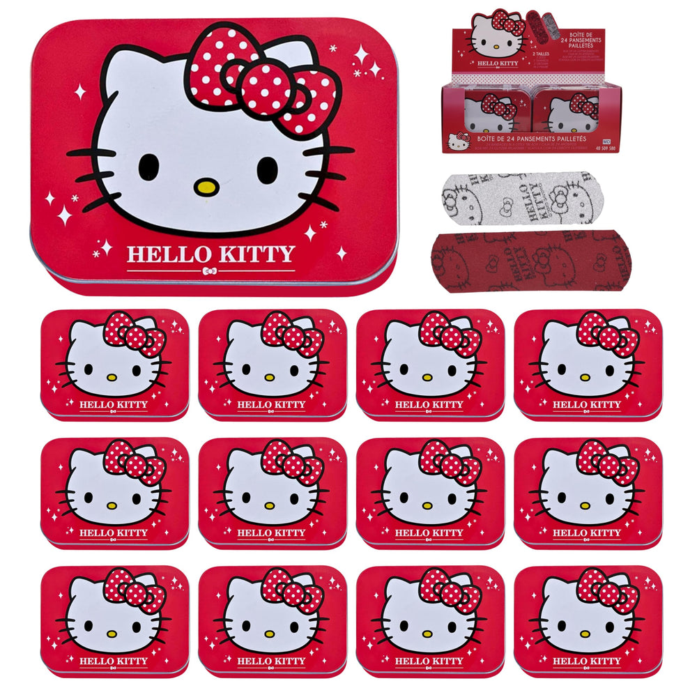 Mevsim Store Hello Kitty plaster tin for kids' backpacks, portable and fun.