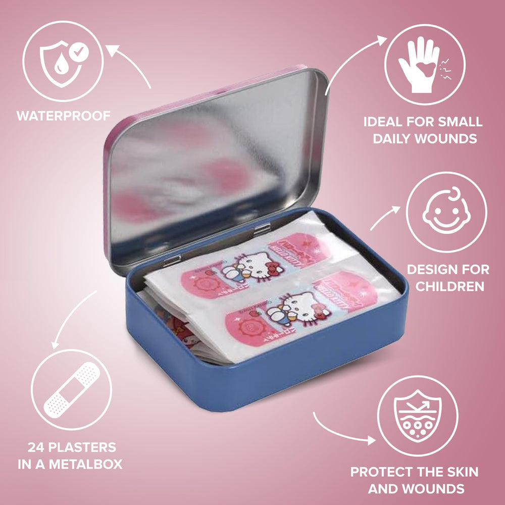 Mevsim Store Paw Patrol plaster tin on desk, encouraging quick, gentle care for minor scrapes