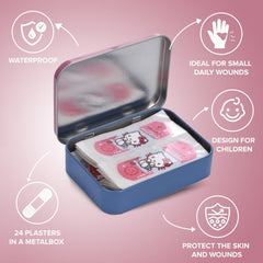 Mevsim Store Paw Patrol plaster tin on desk, encouraging quick, gentle care for minor scrapes