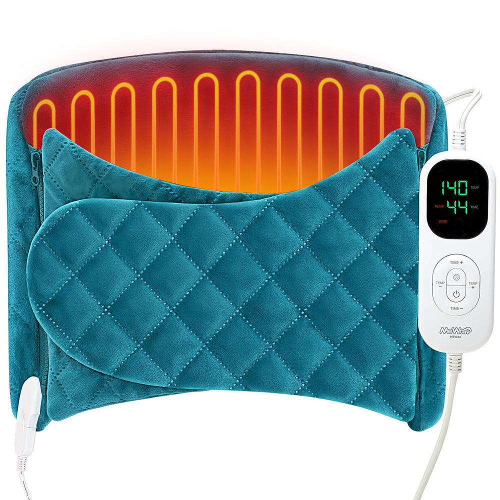 Mewaii electric heating pad with back-coverage delivers broad, comforting warmth.