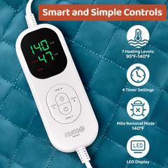 Mewaii 2.2m detachable cord enables flexible placement on sofa or bed.