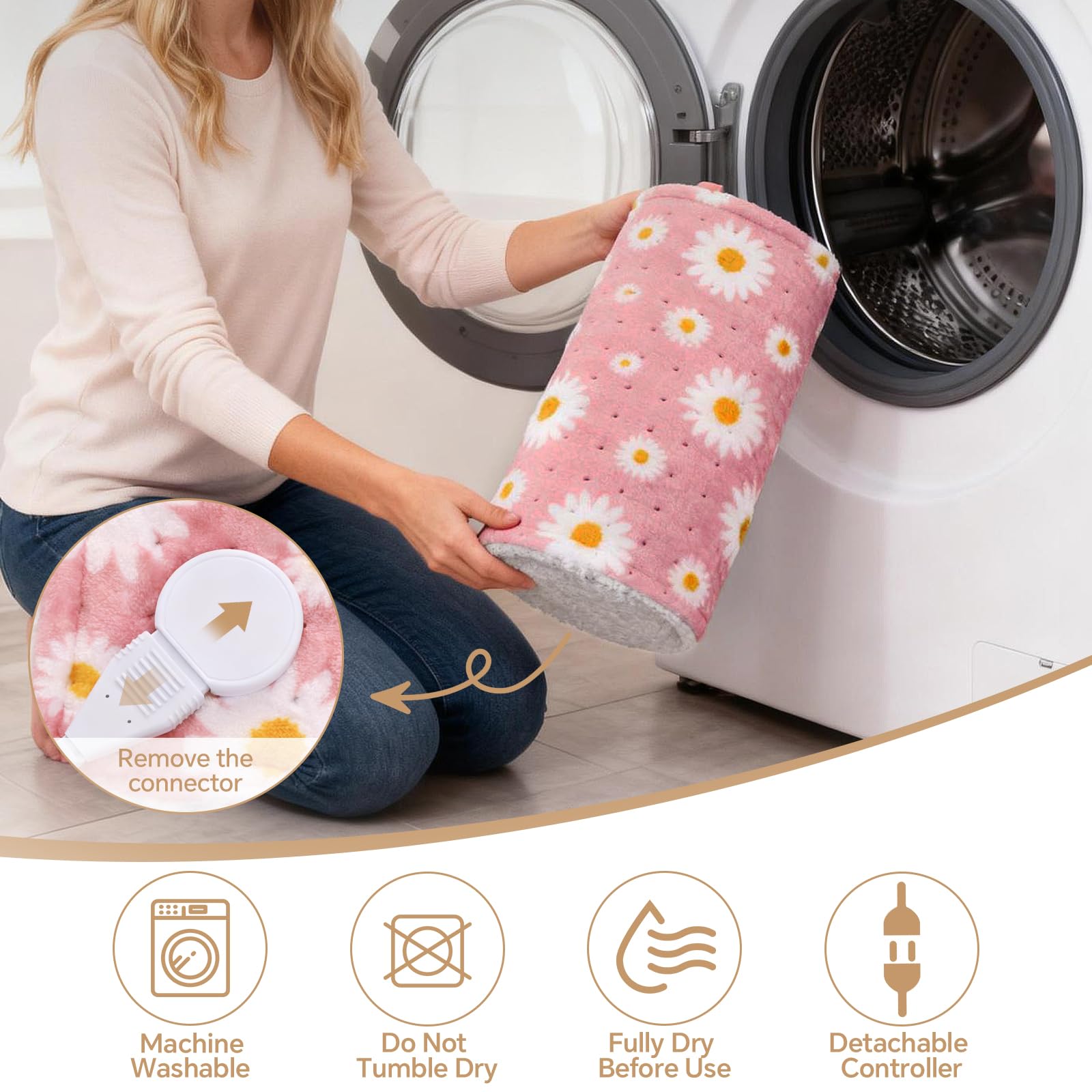 MewMix Daisy Heating Pad supports both dry and moist heat therapies