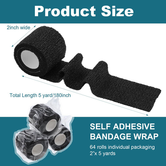 Meyeyaia self-adhesive bandage wrap on wrist and knee for easy support