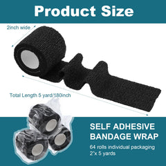 Meyeyaia self-adhesive bandage wrap on wrist and knee for easy support