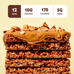 Mezcla bar cross-section reveals puff-crispy base with almond chocolate coating