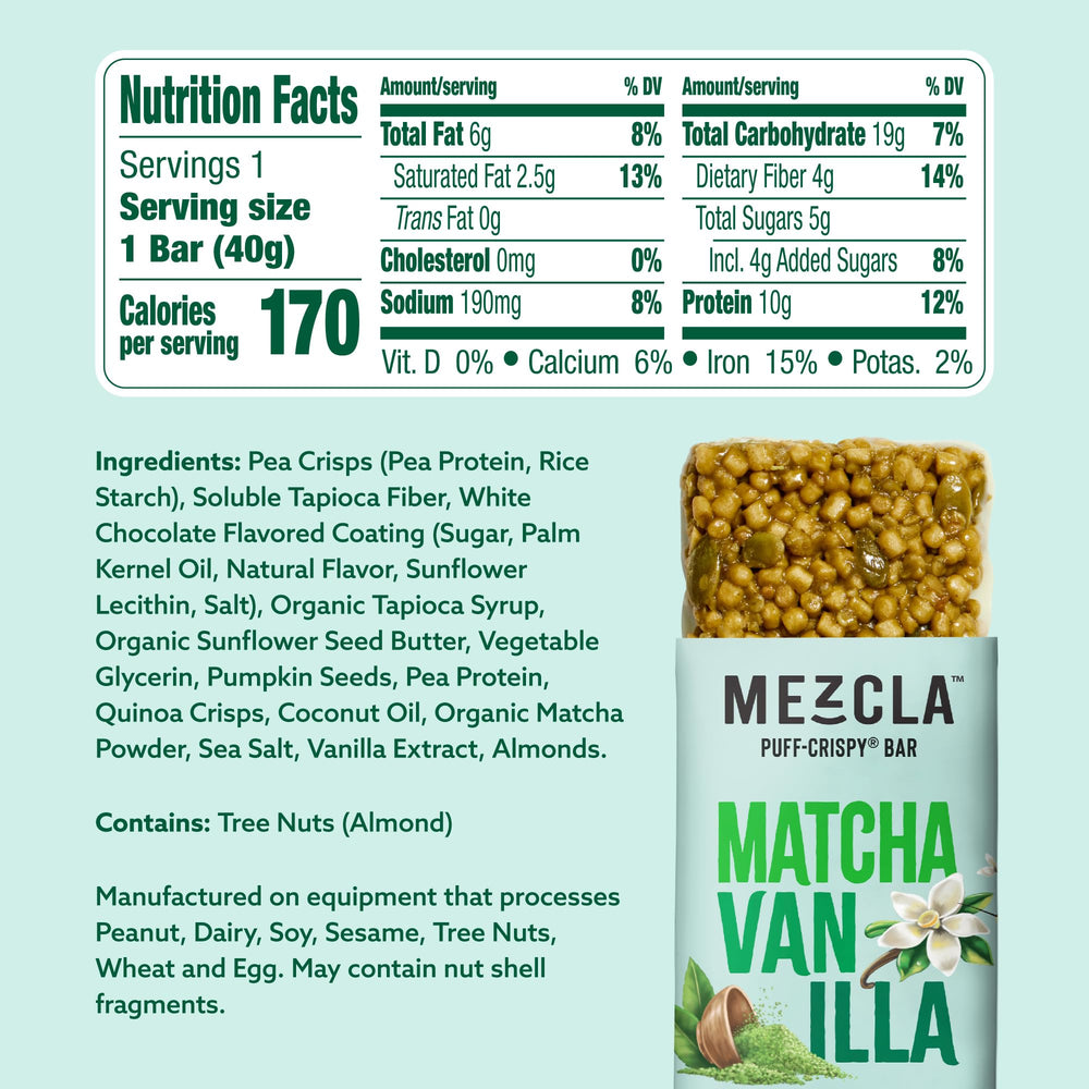 Mezcla packaging front, convenient on-the-go snack display.
