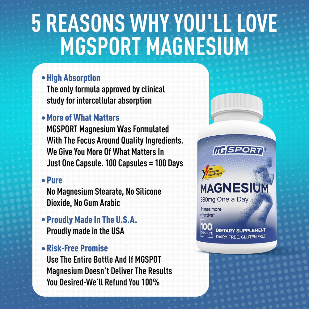MgSport capsule in hand, part of a simple bedtime routine