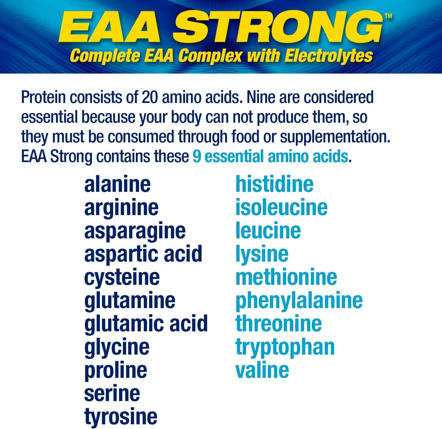 Maximum Human Performance EAA Strong powder dissolves quickly for smooth hydration