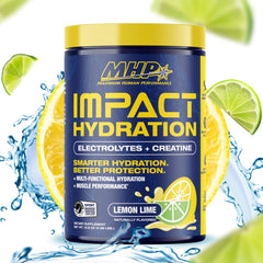 MHP Impact Hydration bottle pour shows quick electrolyte balance for workouts.