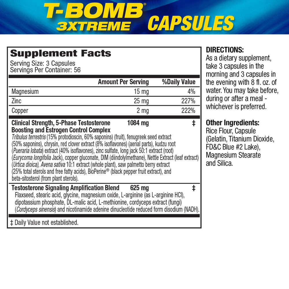 MHP T-Bomb 3xtreme label close-up showing details