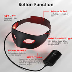 mhpoycd eye mask soft silicone and dual straps prevent slipping
