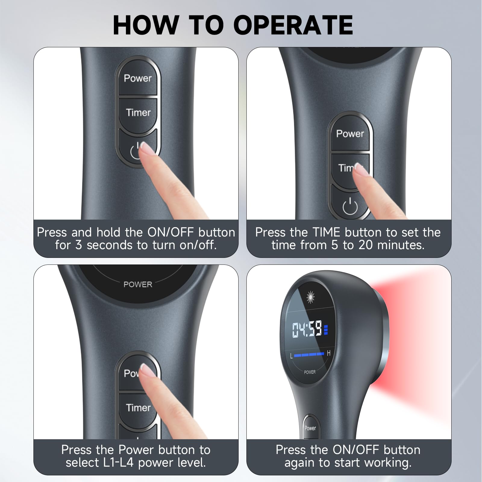 MHPoycd device supports muscle recovery with multi-level power settings