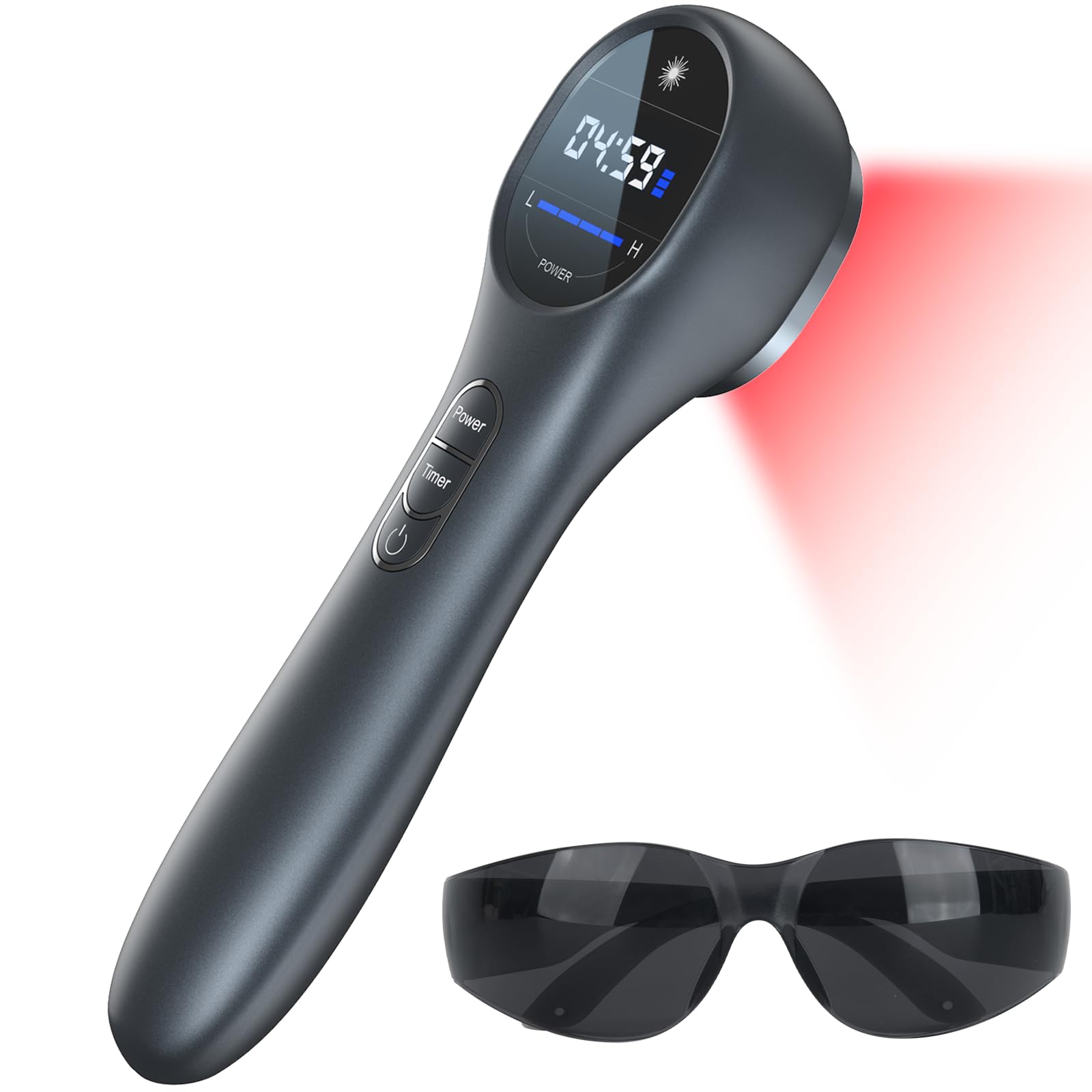 MHPoycd red light therapy device with 14x650nm and 3x808nm for full-body energy support