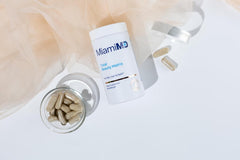 MiamiMD Total Beauty Matrix collagen daily routine, three 60-capsule bottles for ongoing use