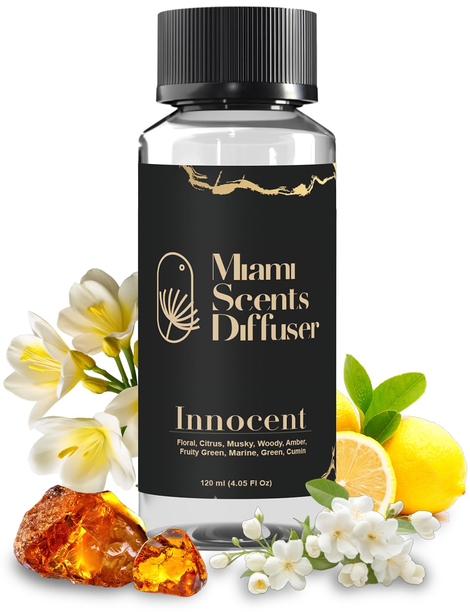 Miami Scents Diffuser Innocent Petals bottle 120ml for a long-lasting hotel-inspired aroma