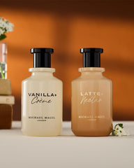 Michael Malul Latte Nectar travel-friendly bottle fits in bags and purses