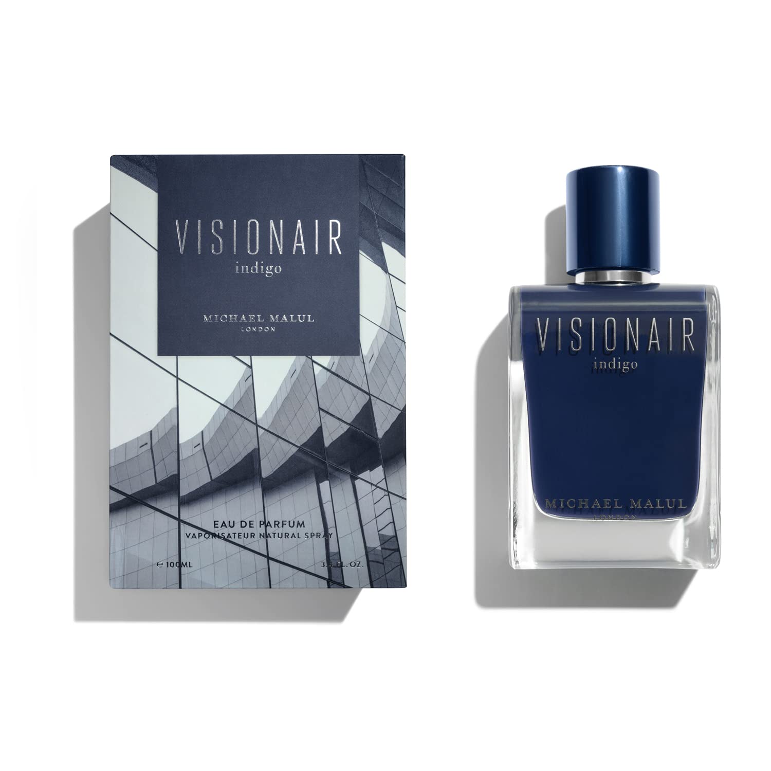 Closeup of Visionair Indigo label highlights craftsmanship and luxury