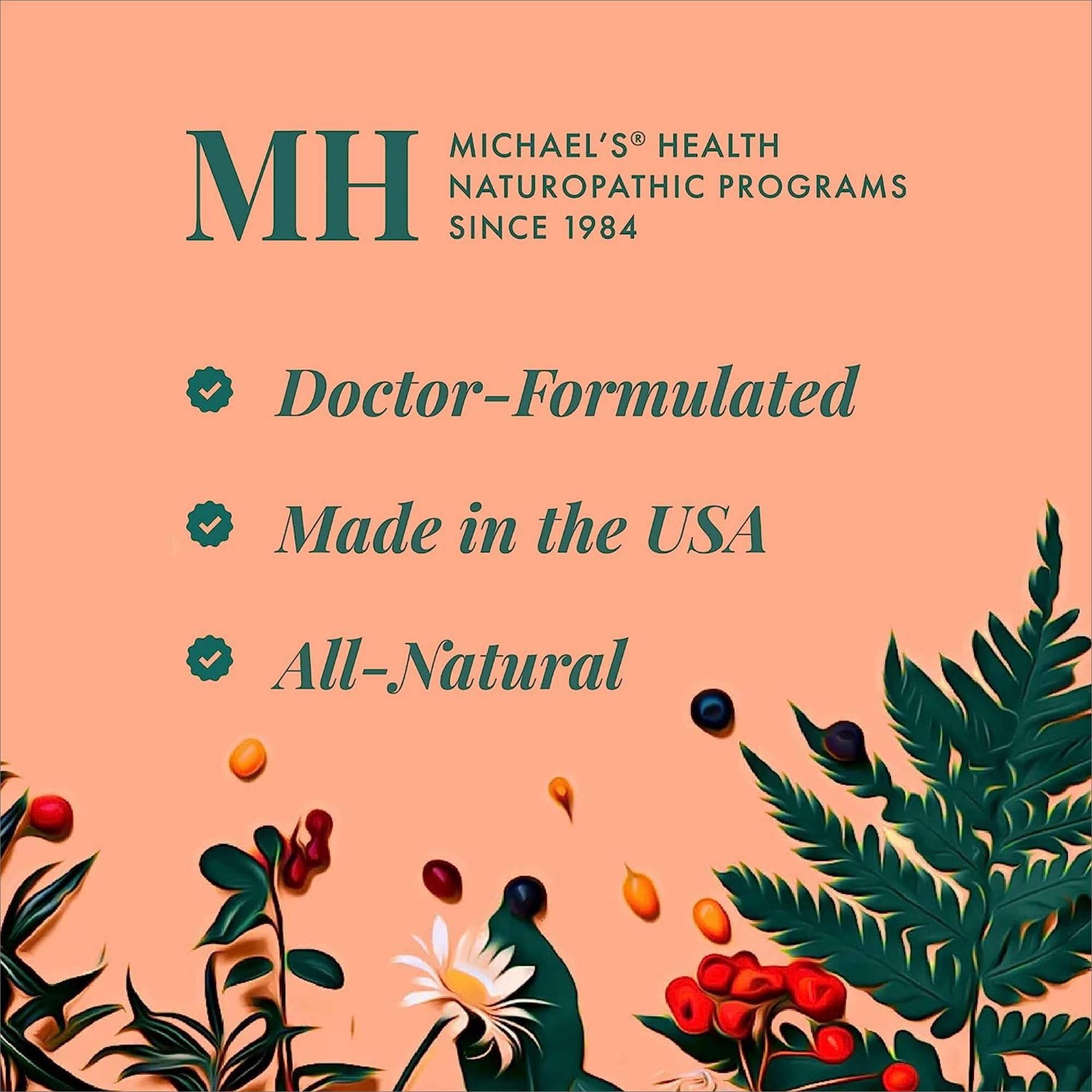 MICHAEL'S Blood Pressure Factors nervous-system-illustration highlights calming minerals