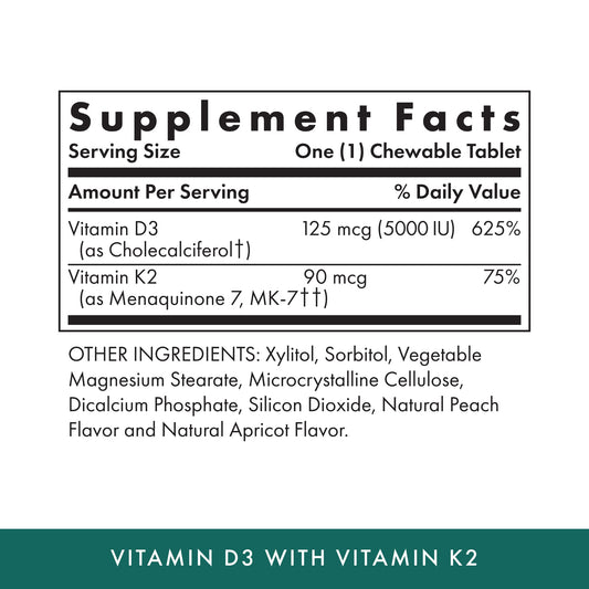 MICHAEL'S D3K2 apricot chewables close-up shows flavor and texture.
